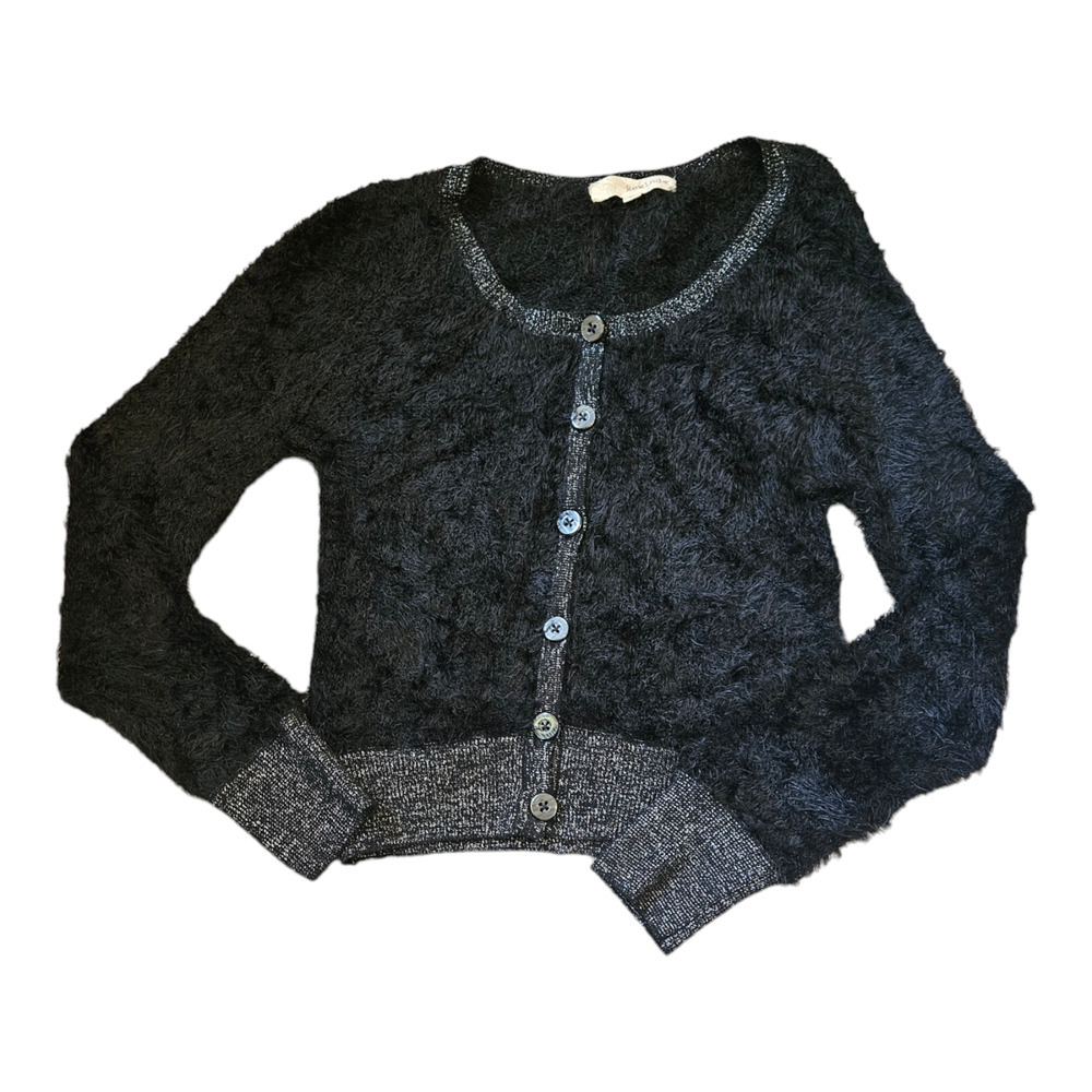 Rewind Medium Black Long Sleeve Button Up Cardigan